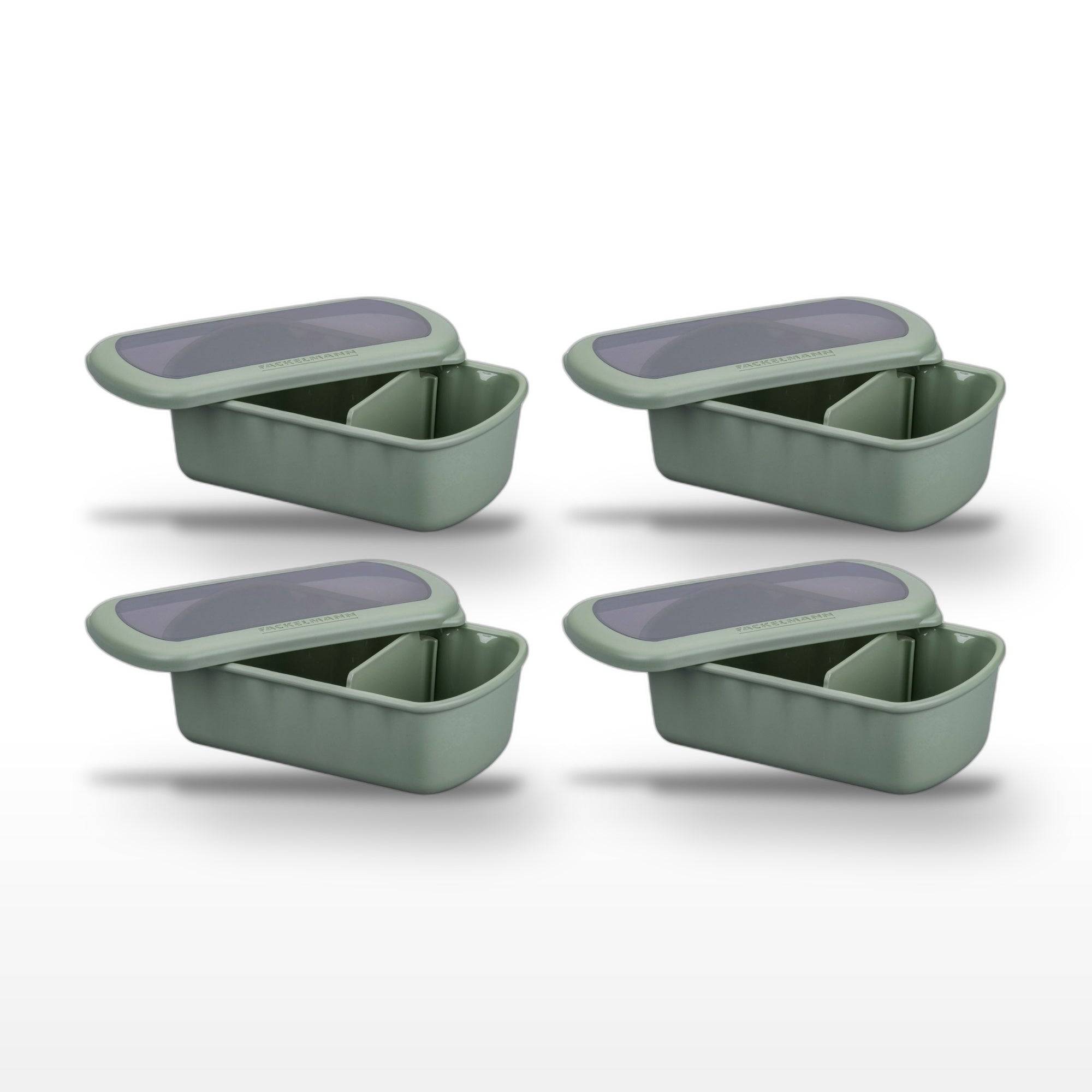 Lot de 4 lunch box compartimentées avec 4 ustensiles de cuisine Fackelmann Storage - Image 1