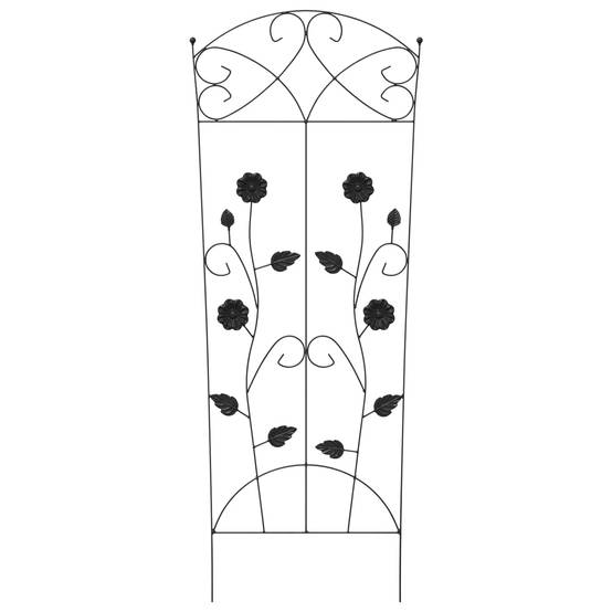 Clôture Décorative Acier Noir Lot de 3 Treillis pour Jardin et Terrasse 112x40cm - ComfortXL Outdoor Living - Image 6