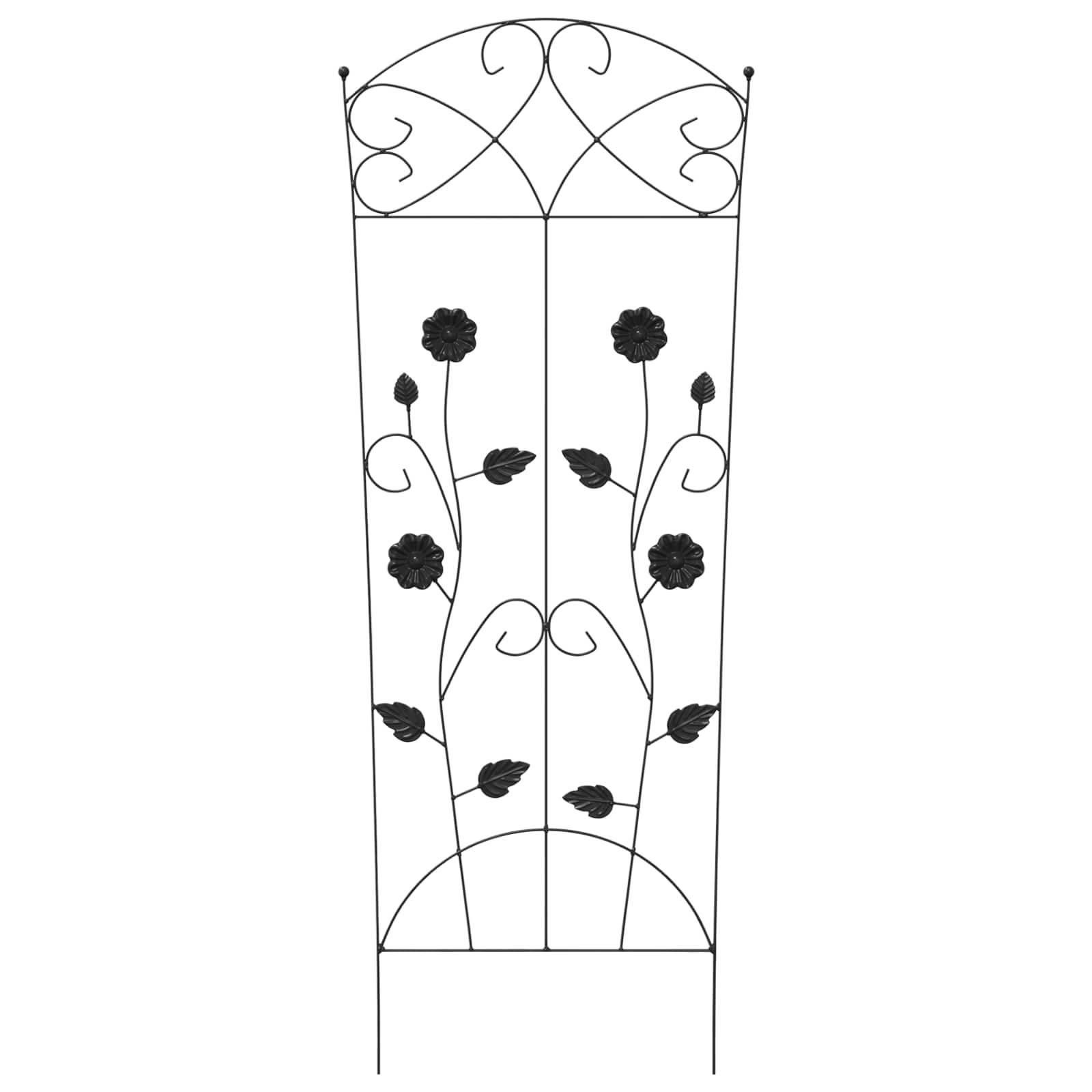 Clôture Décorative Acier Noir Lot de 3 Treillis pour Jardin et Terrasse 112x40cm - ComfortXL Outdoor Living - Image 6