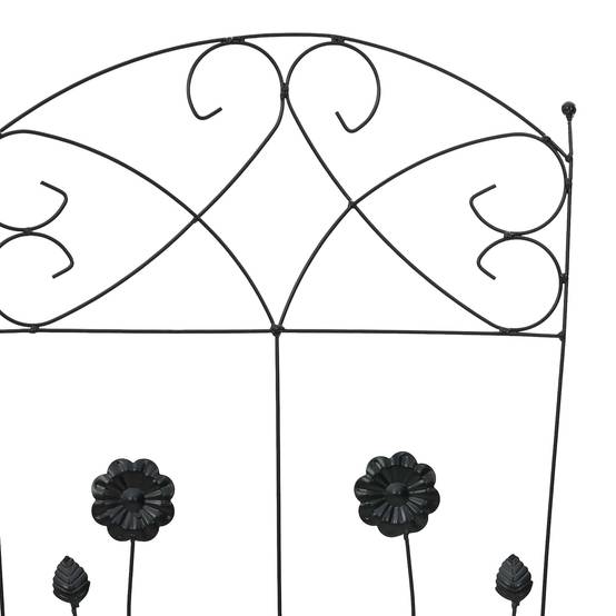 Clôture Décorative Acier Noir Lot de 3 Treillis pour Jardin et Terrasse 112x40cm - ComfortXL Outdoor Living - Image 7