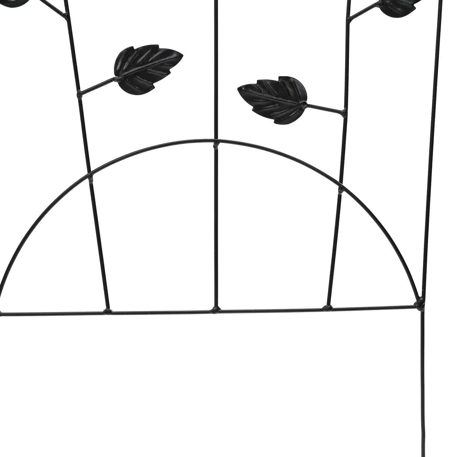 Clôture Décorative Acier Noir Lot de 3 Treillis pour Jardin et Terrasse 112x40cm - ComfortXL Outdoor Living - Image 8