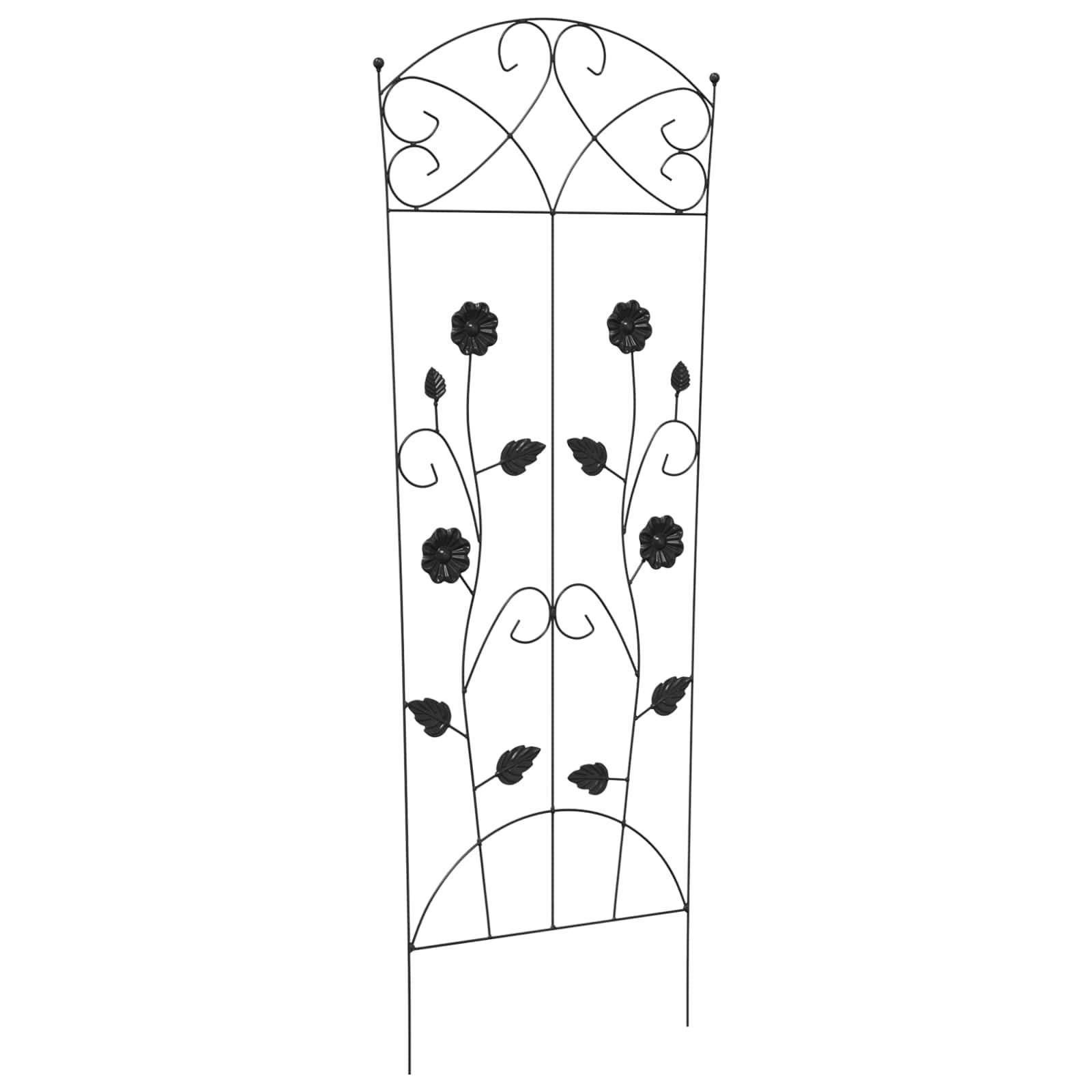 Clôture Décorative Acier Noir Lot de 3 Treillis pour Jardin et Terrasse 112x40cm - ComfortXL Outdoor Living - Image 5