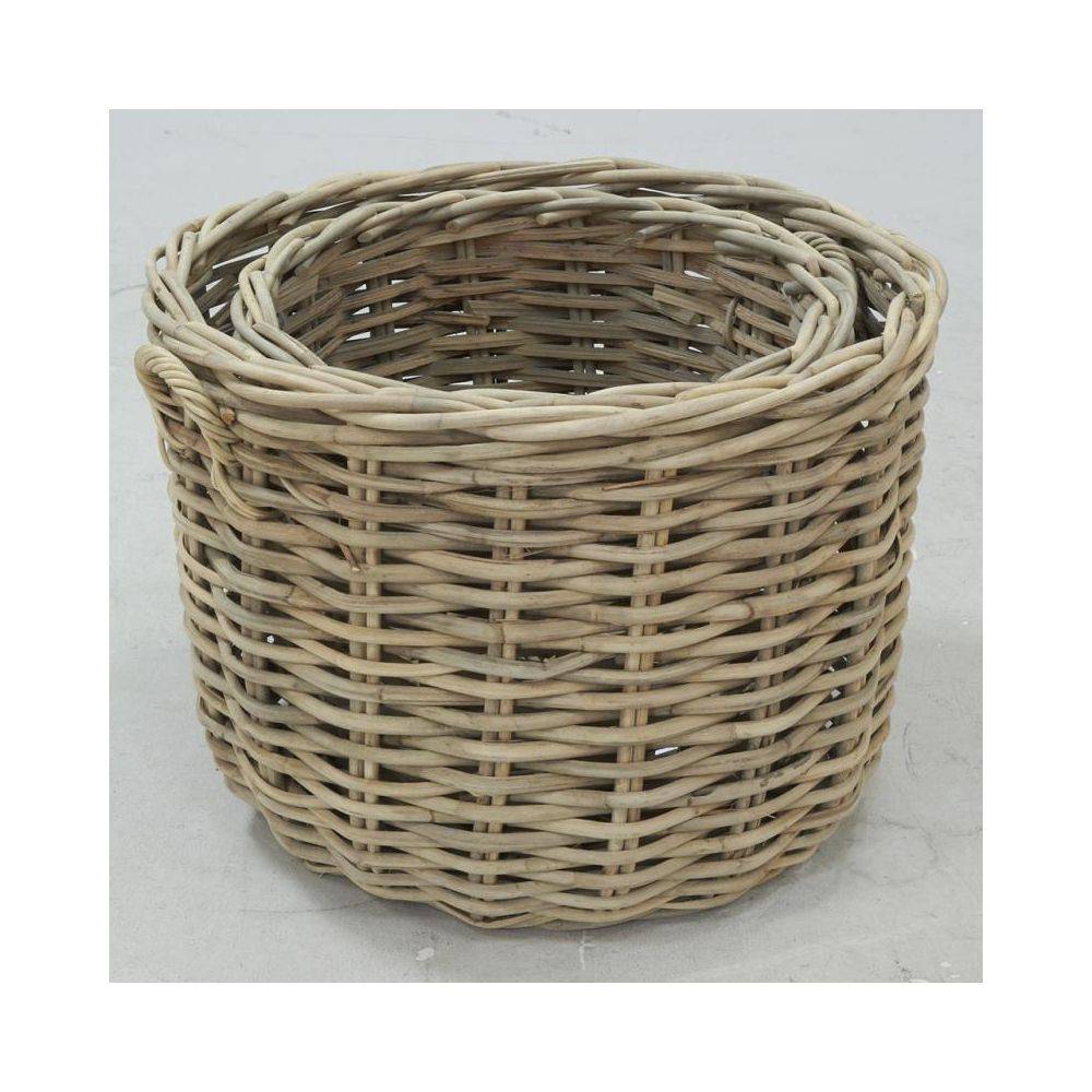 Aubry Gaspard - Cache-pots en poelet fendu sable (lot de 2) - Imagen 2