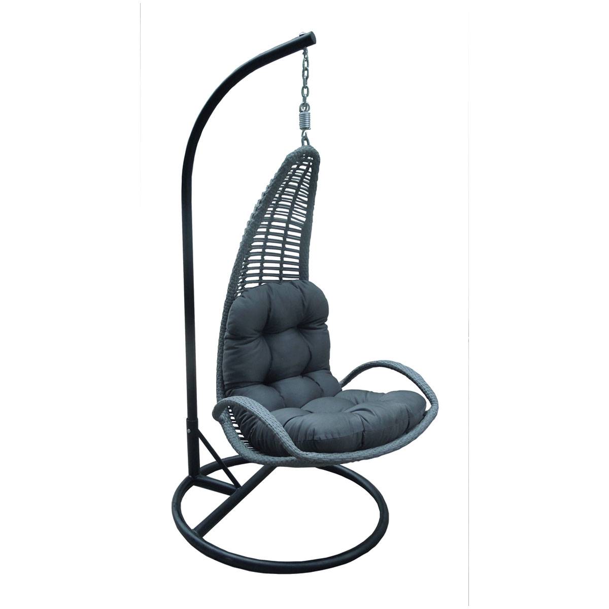Wilsa Garden - Fauteuil suspendu Noir BAYA - Imagen 2