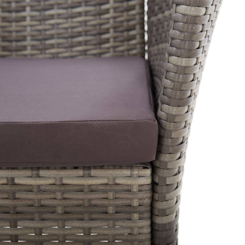Mobilier à dîner 5 pcs | Mobilier d'extérieur résine tressée et bois d'acacia gris Maison Chic - Image 10