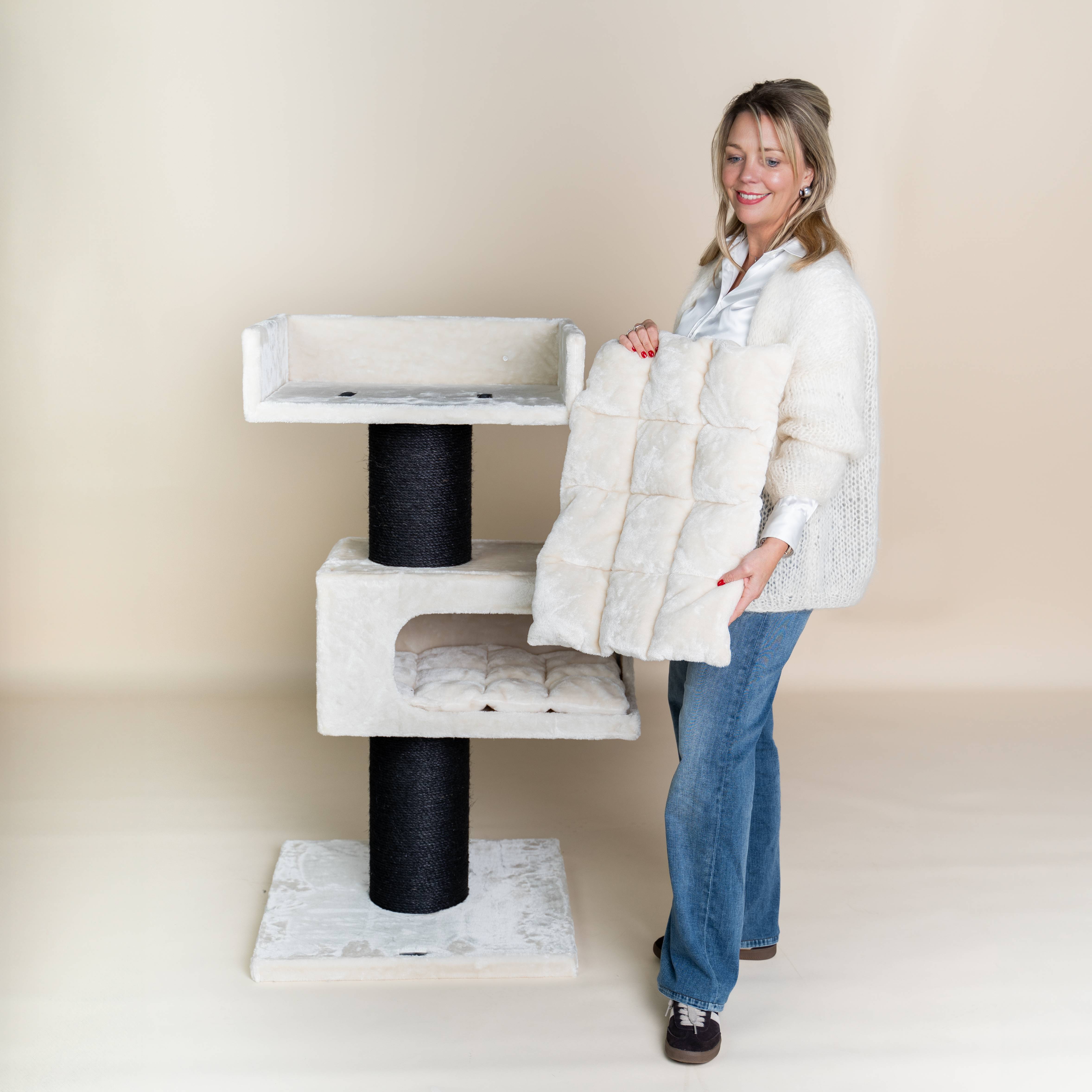 Rhr Concepts Bv - Arbre à chat Maine Coon Lounge Retreat ( Beige ) Blackline - Imagen 4
