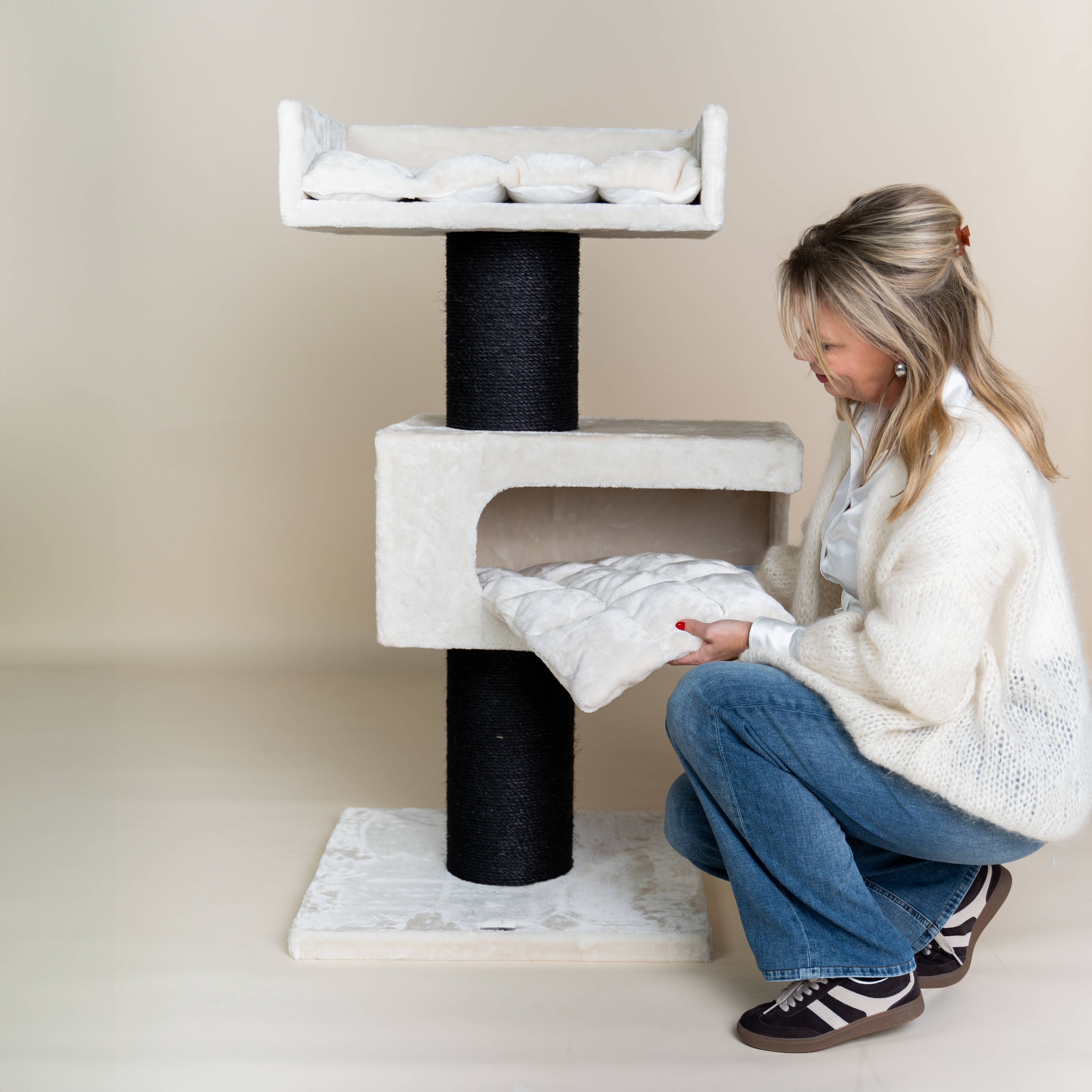 Rhr Concepts Bv - Arbre à chat Maine Coon Lounge Retreat ( Beige ) Blackline - Imagen 3