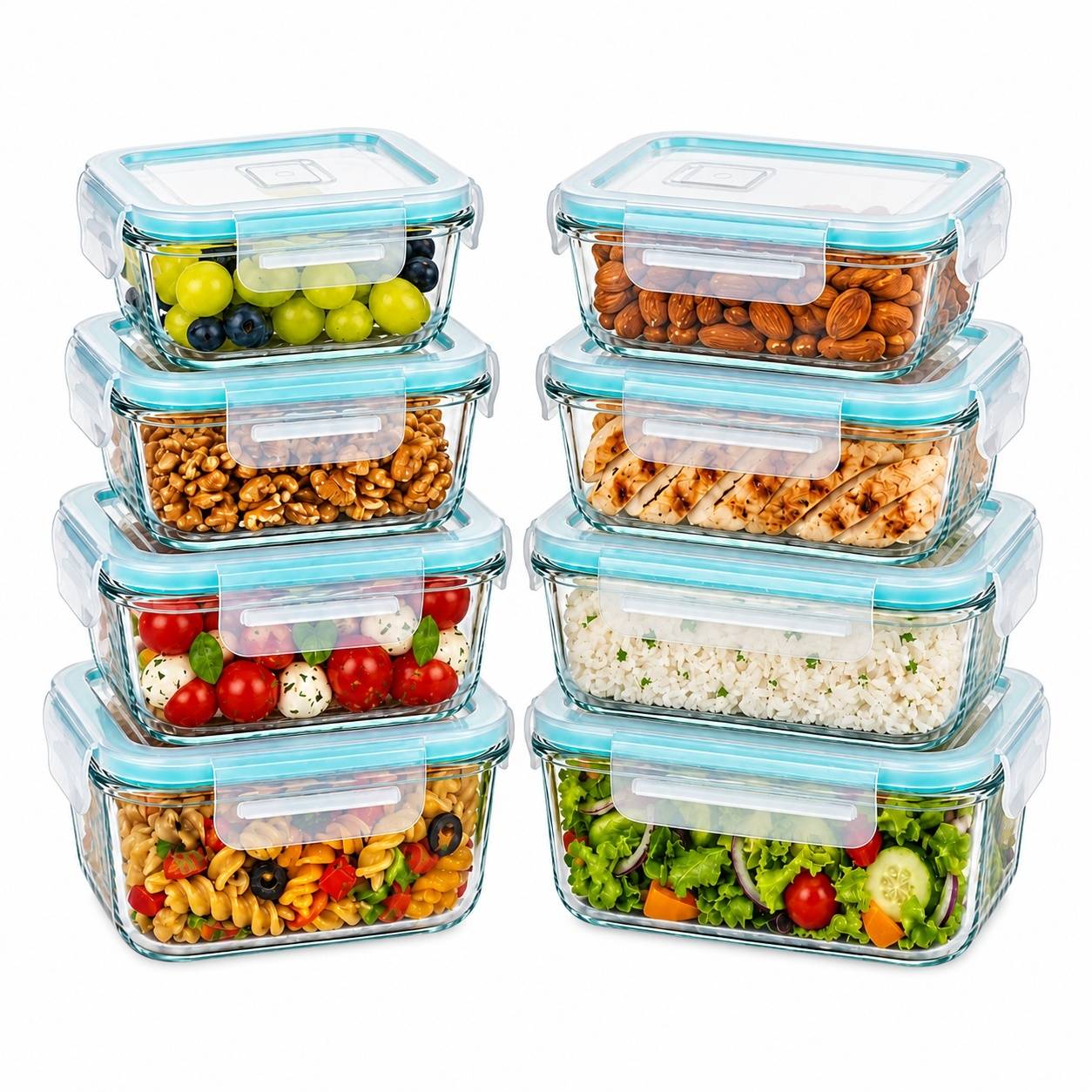 Boite Conservation Alimentaire Verre Hermetique Lot De 8 - Image 1