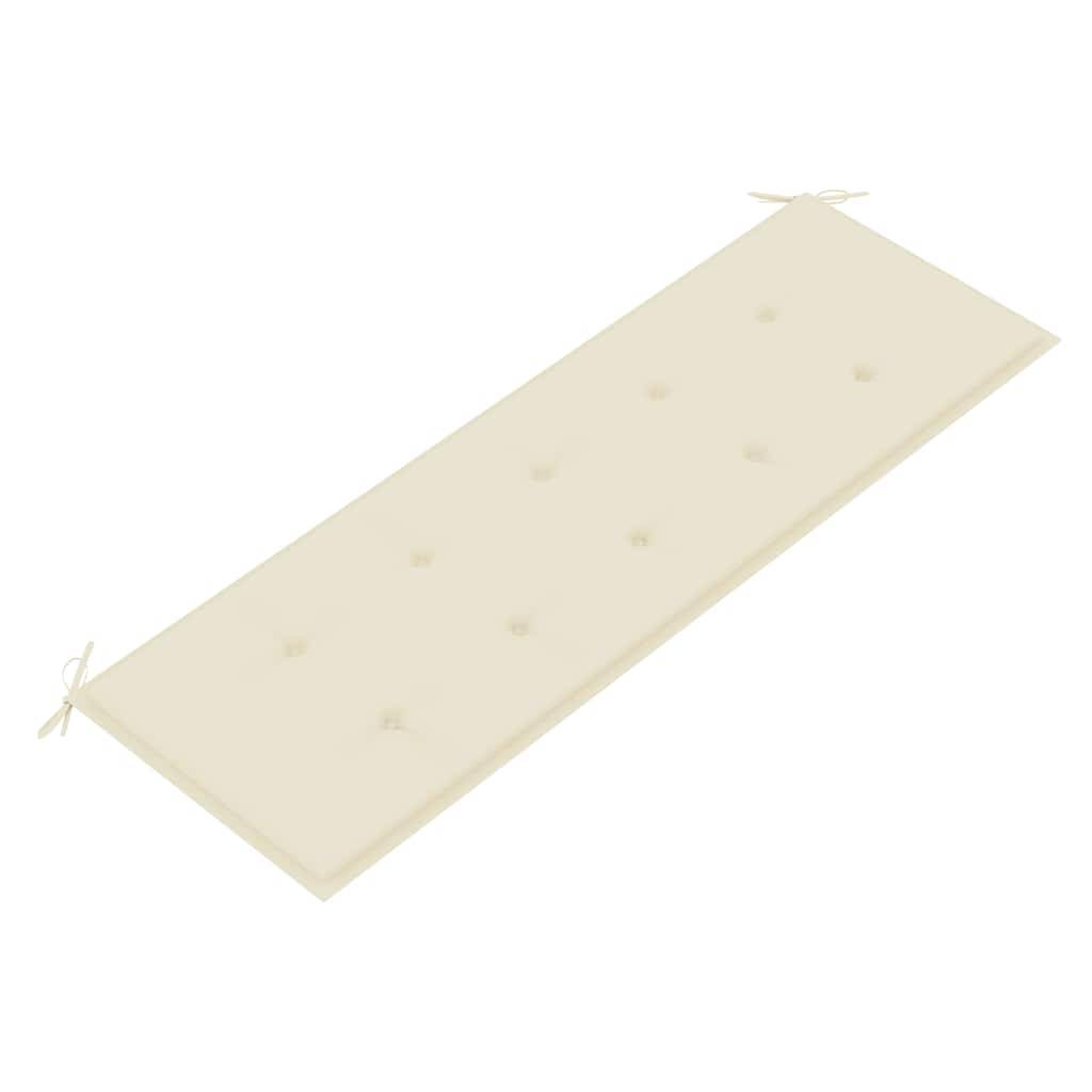 PANGIVO - Banc de jardin bois de teck crème 150 x 51.5 x 84 cm - PANGIVO - Image 5