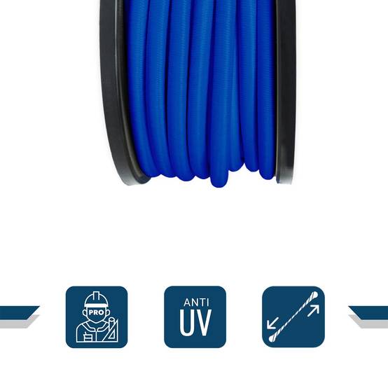Sandow élastique Bleu 25 mètres 9SW - Qualité PRO - Tendeur pour bâche de diamètre 9 mm TECPLAST - Imagen 3