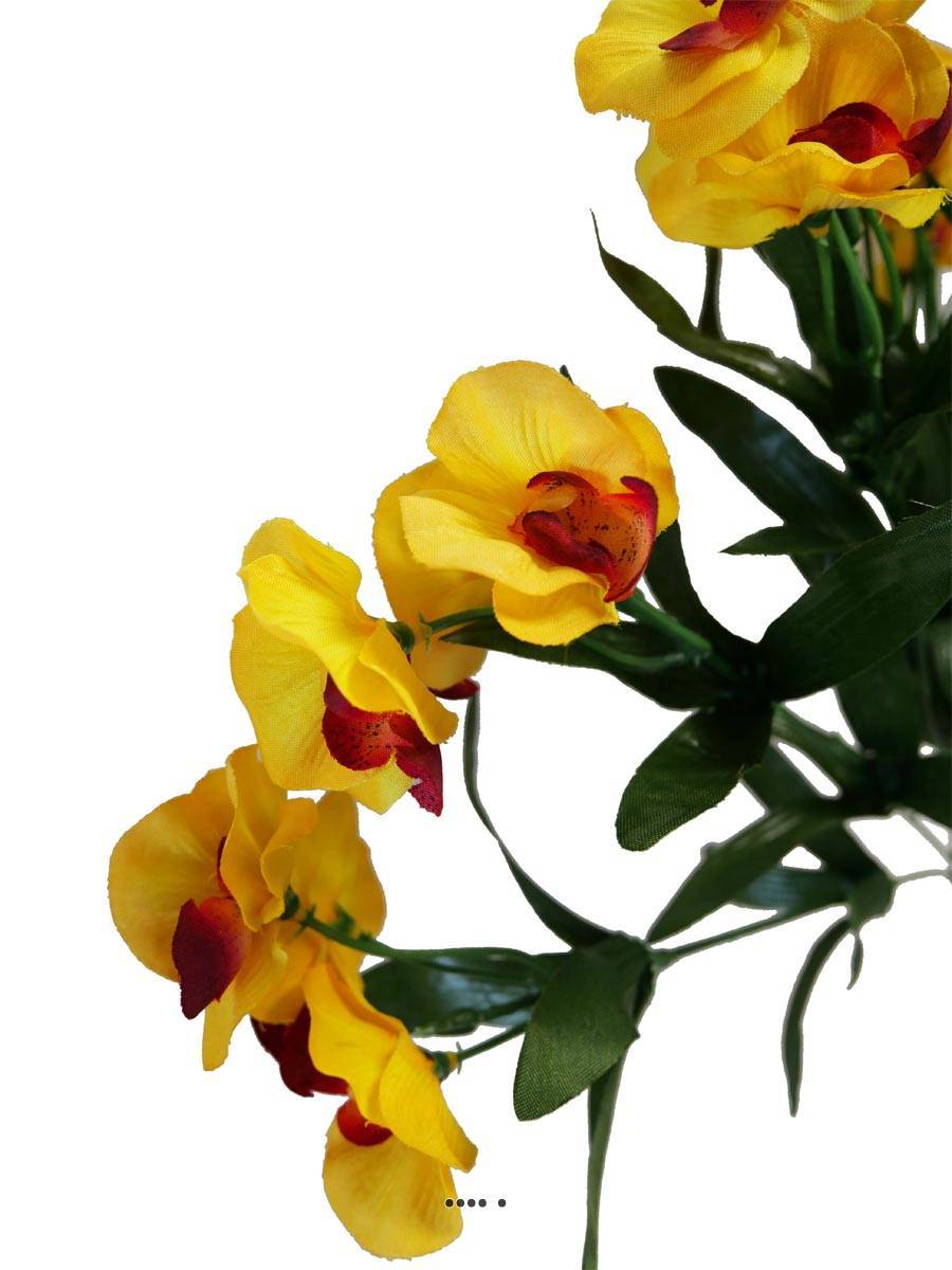 Bouquet d'Orchidées factices 21 fleurs H33cm superbe Jaune-orange - couleur: Jaune-orange - Image 2