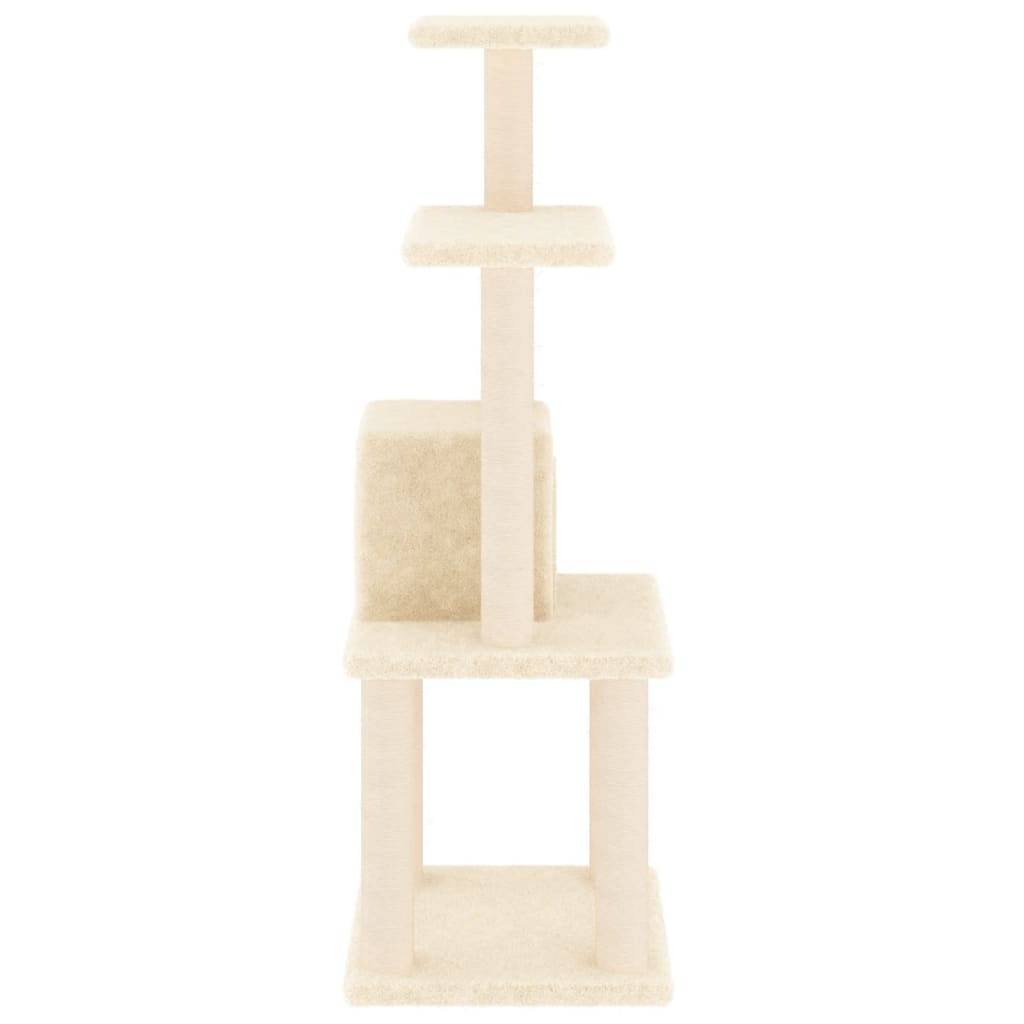 Vidaxl - Arbre à chat avec griffoirs en sisal Crème 105 cm vidaXL 171466 - Imagen 5