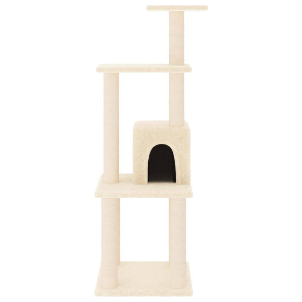 Vidaxl - Arbre à chat avec griffoirs en sisal Crème 105 cm vidaXL 171466 - Imagen 7
