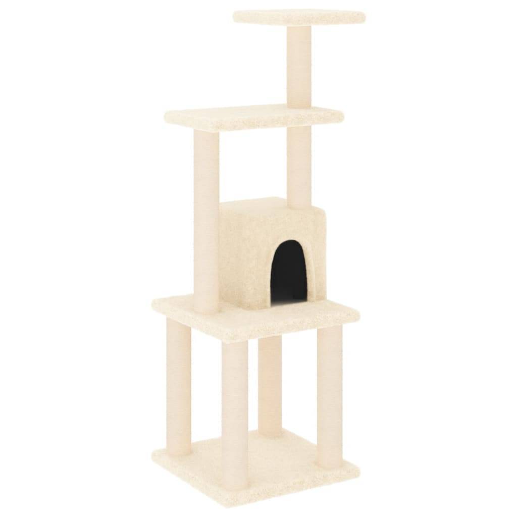 Vidaxl - Arbre à chat avec griffoirs en sisal Crème 105 cm vidaXL 171466 - Imagen 2