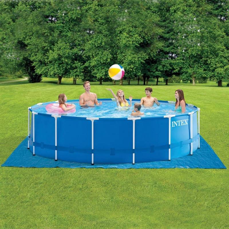 Piscine tubulaire Metal Frame ronde 4,57 x 1,22 m Intex