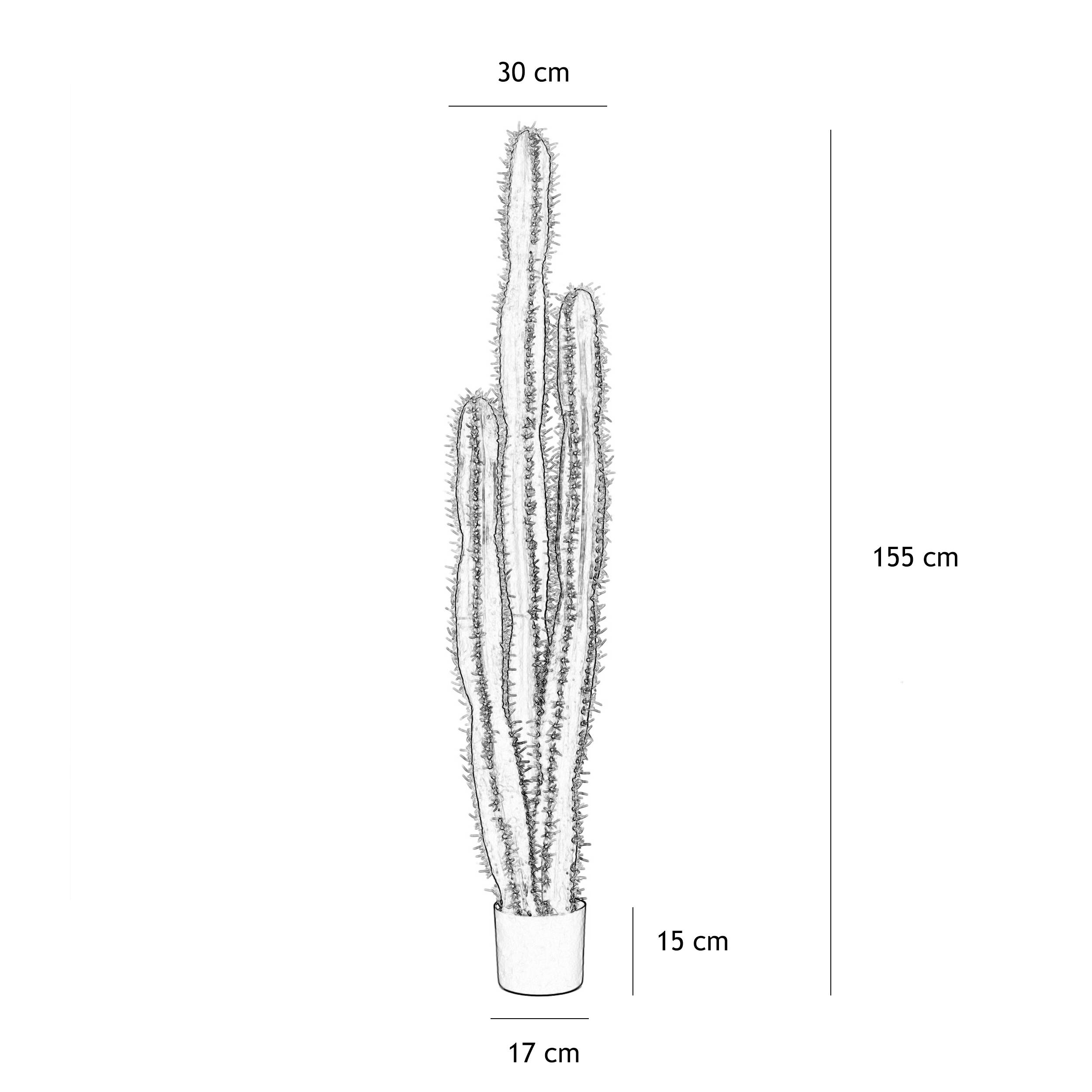 Ligne Deco - Cactus artificiel grande taille 3 troncs 155cm - Image 5
