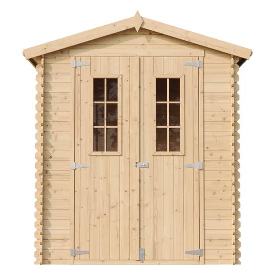 Timbela - Abri de jardin en bois I196xL136xH218 cm / 1.98 m² avec sol traité - Petit abri à outils, Local à vélos - 19 mm d’épaisseur - Timbela M367C+M367G - Image 3