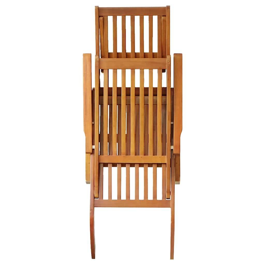 Vidaxl - Chaise de terrasse avec repose-pied Bois d'acacia solide vidaXL 41433 - Imagen 2