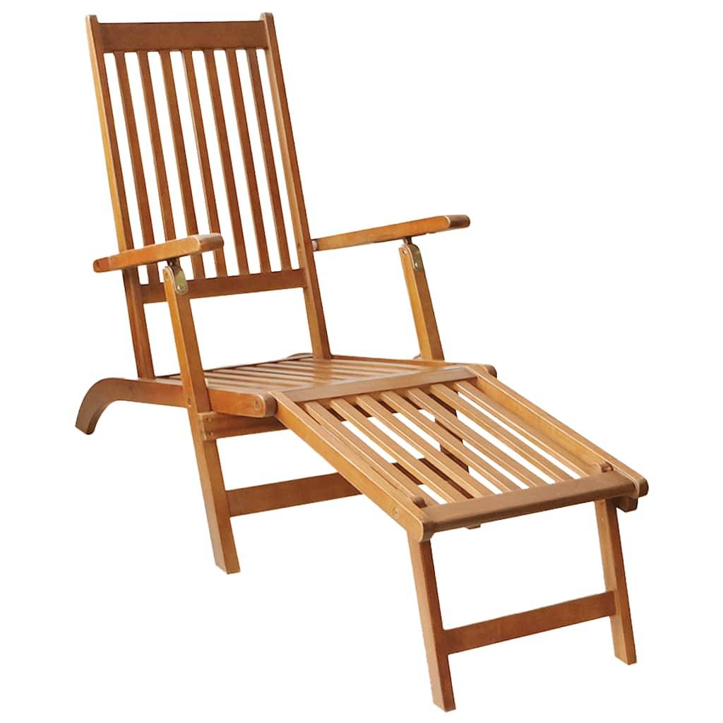 Vidaxl - Chaise de terrasse avec repose-pied Bois d'acacia solide vidaXL 41433 - Imagen 1
