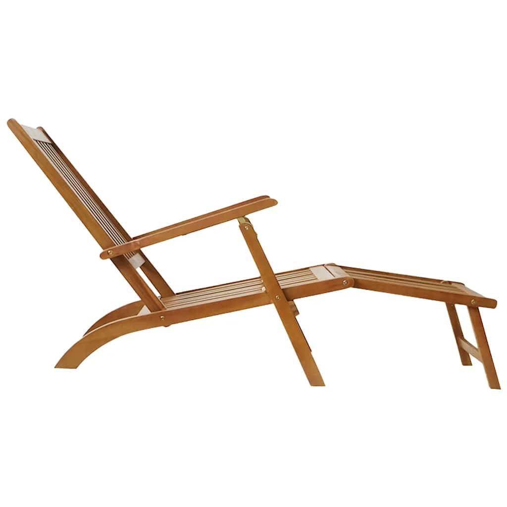 Vidaxl - Chaise de terrasse avec repose-pied Bois d'acacia solide vidaXL 41433 - Imagen 6