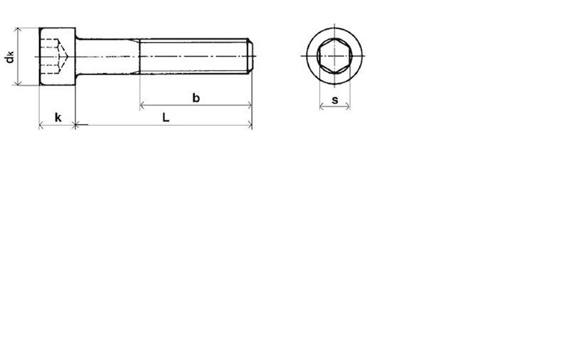 Vis tête cylindrique six pans creux (CHC) DIN 912 classe 8,8 brut - 14 x 100 mm- Vendu par 25 - Image 2