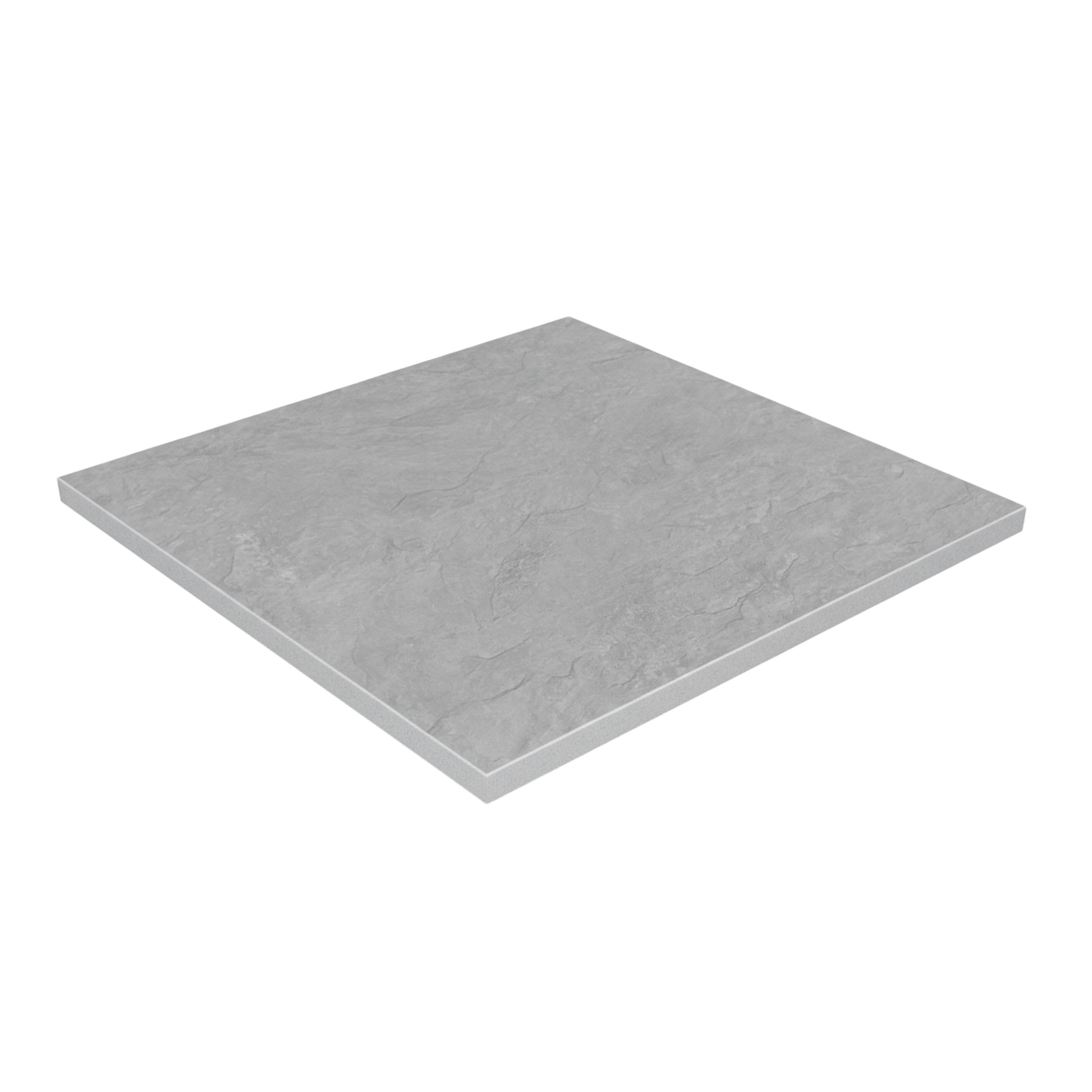 Oviala - Plateau de table carré stratifié 60 x 60 cm béton ciré Haussmann - Oviala - Imagen 2