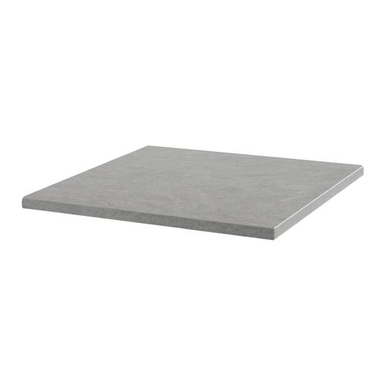 Oviala - Plateau de table carré stratifié 60 x 60 cm béton ciré Haussmann - Oviala - Imagen 1