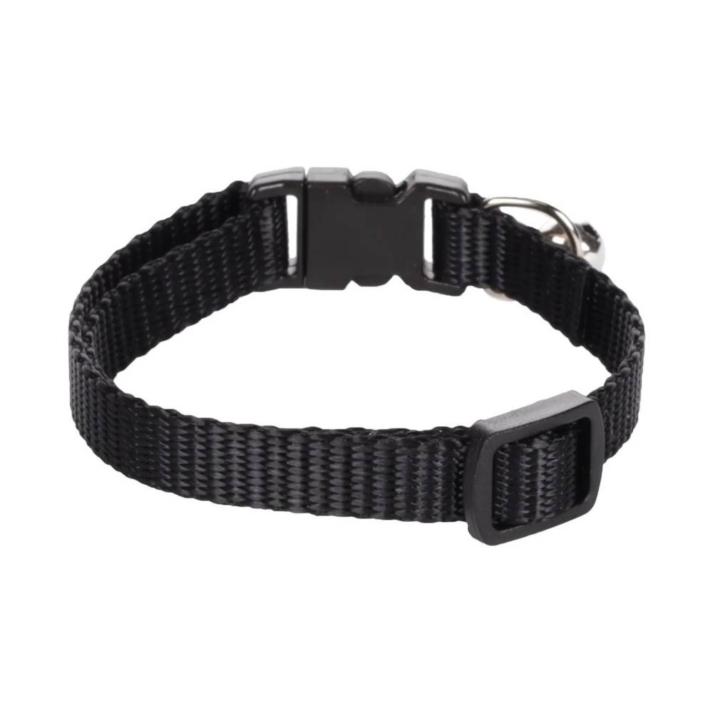 Collier réglable de 19 à 30 cm. noir avec clochette. pour chat - Image 5
