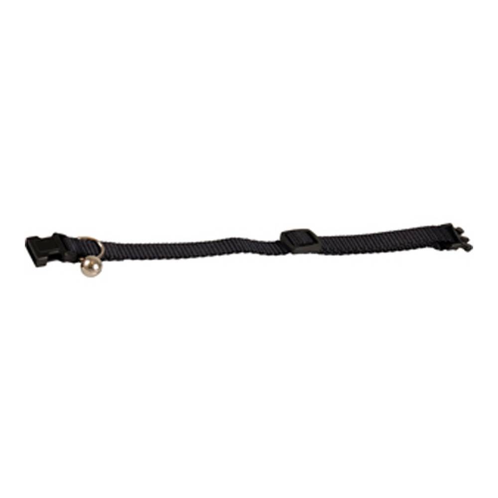 Collier réglable de 19 à 30 cm. noir avec clochette. pour chat - Image 2