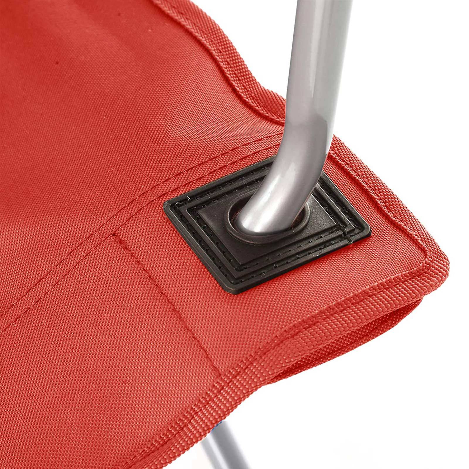 Mojawo Lot De 2 Chaises Pliantes Pour Pêche Et Camping – Avec Porte-gobelet Et Sac De Transport – Charge 120 Kg – Rouge