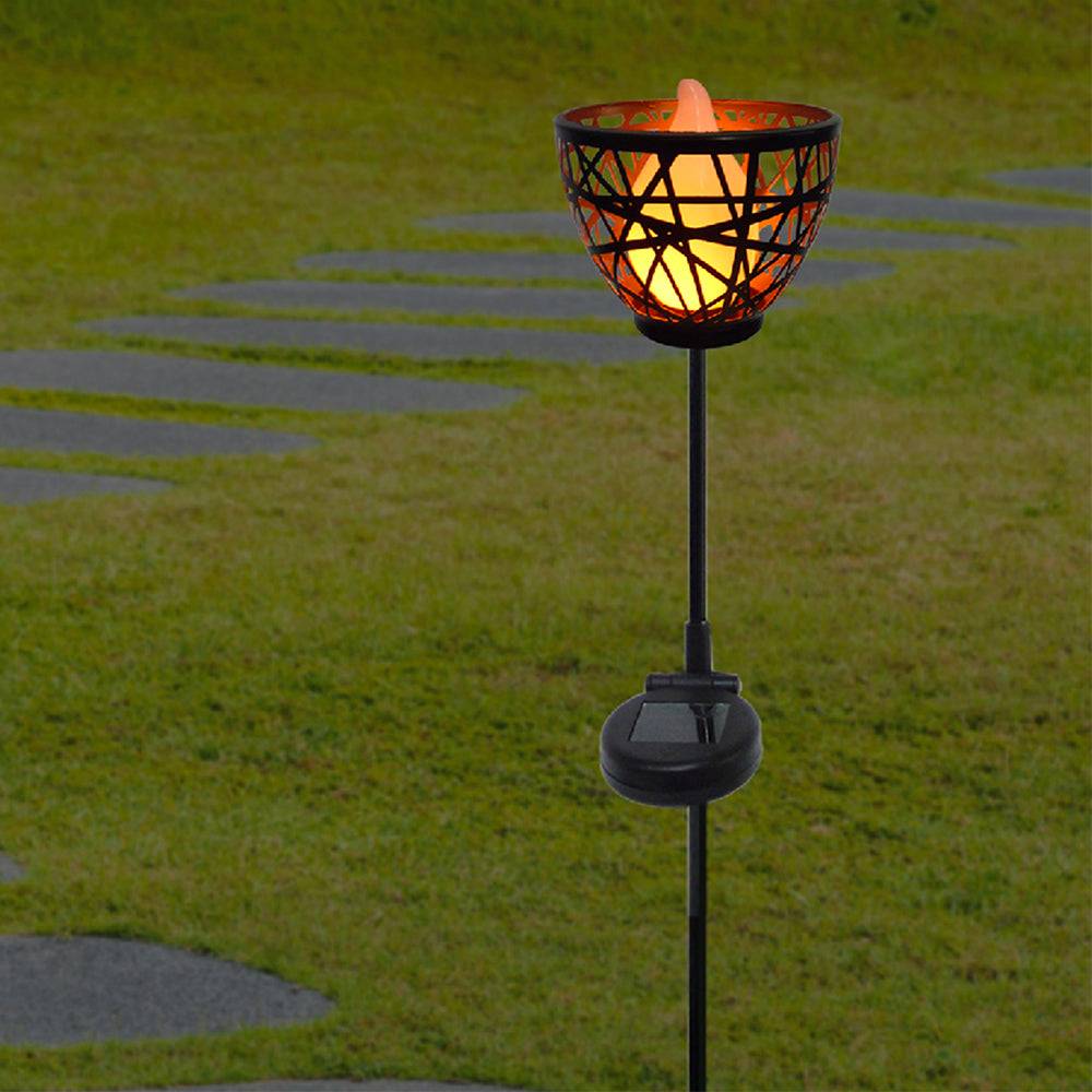 Lumisky - Torche solaire en métal BLOSSOM Noir Metal H84.5CM - Imagen 3