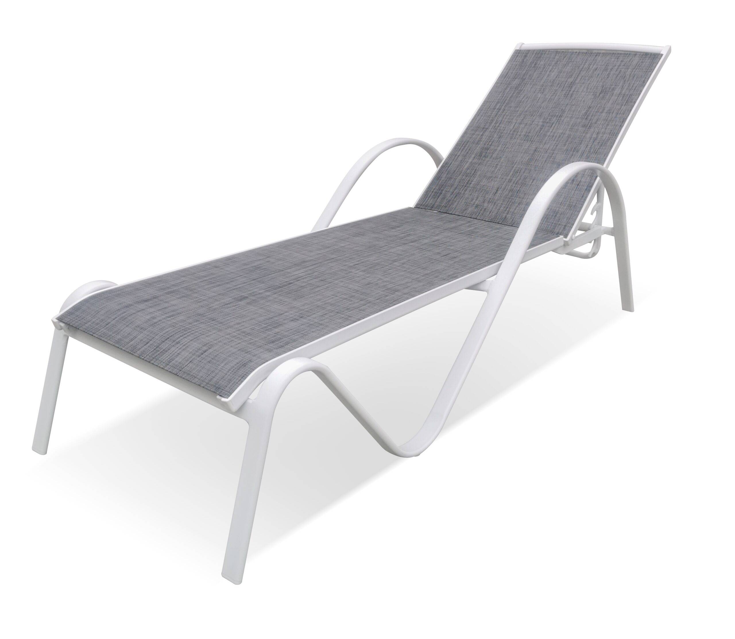 Wilsa Garden - Bain de soleil blanc en aluminium multipositions SUNSET - Image 2