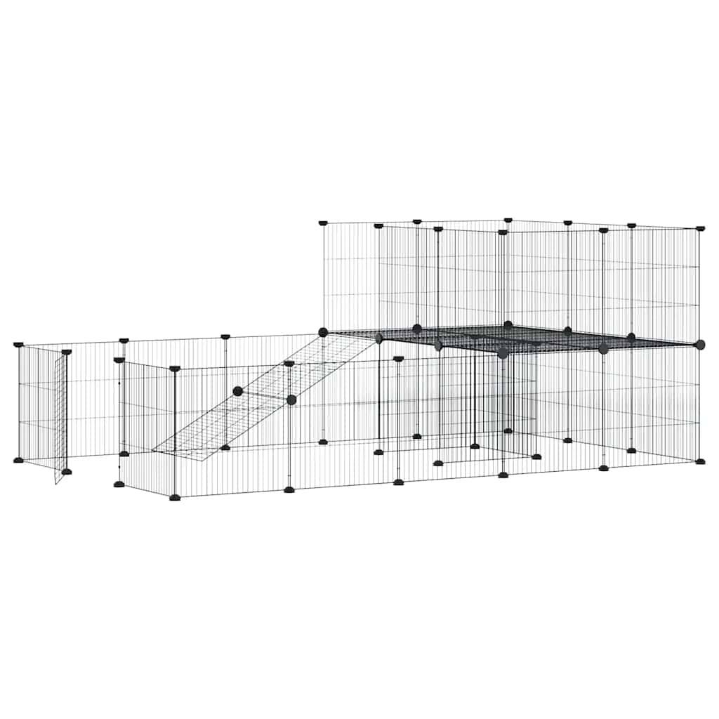 Vidaxl - Cage animaux de compagnie à 36 panneaux et porte Noir 175x105x70 cm vidaXL 3114062 - Imagen 8