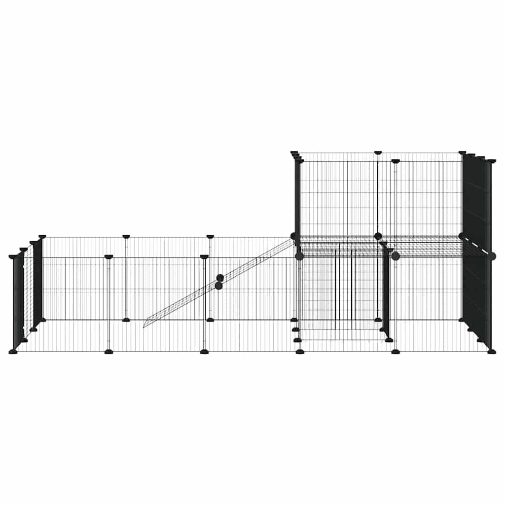 Vidaxl - Cage animaux de compagnie à 36 panneaux et porte Noir 175x105x70 cm vidaXL 3114062 - Imagen 5