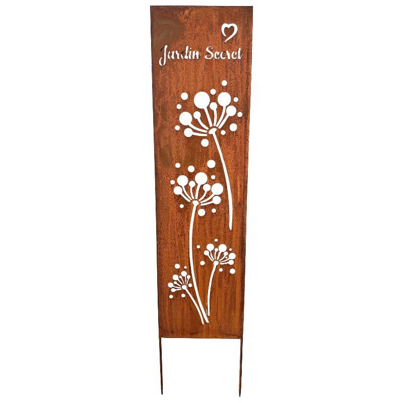 La Grande Prairie - Treillage jardin secret acier à fleurs 25x1x110cm - Image 1