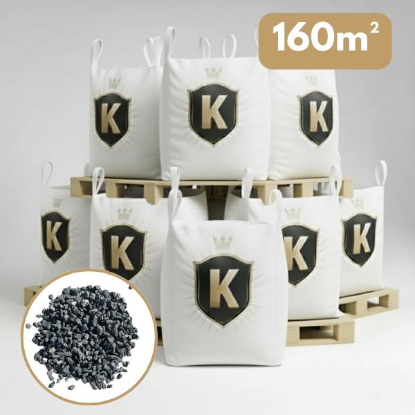 Gravier marbre vert 12/16 mm – Pack 8 Big Bag +/- 1,5T – 160 m²