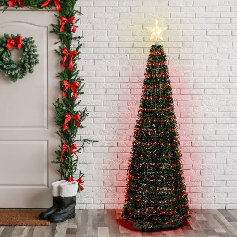 Lotti - Sapin lumineux conique animé H180cm 304 PixelLED RGB haute luminosité avec télécommande Lotti - Imagen 3