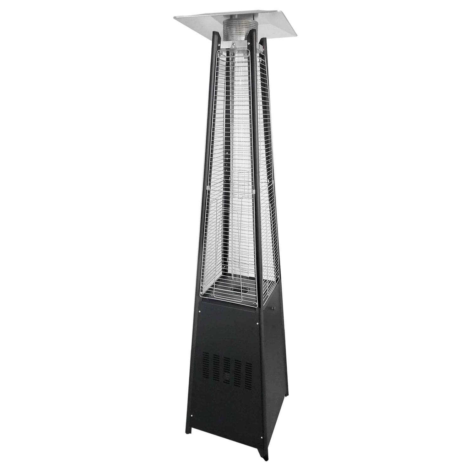 Parasol chauffant gaz STOCKHOLM 13kW acier noir + housse de protection - HAPPY GARDEN - Image 2