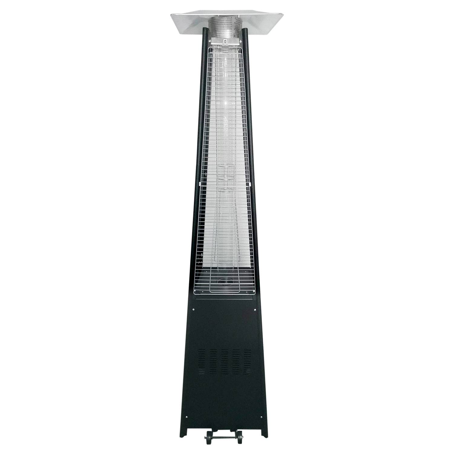 Parasol chauffant gaz STOCKHOLM 13kW acier noir + housse de protection - HAPPY GARDEN - Image 3