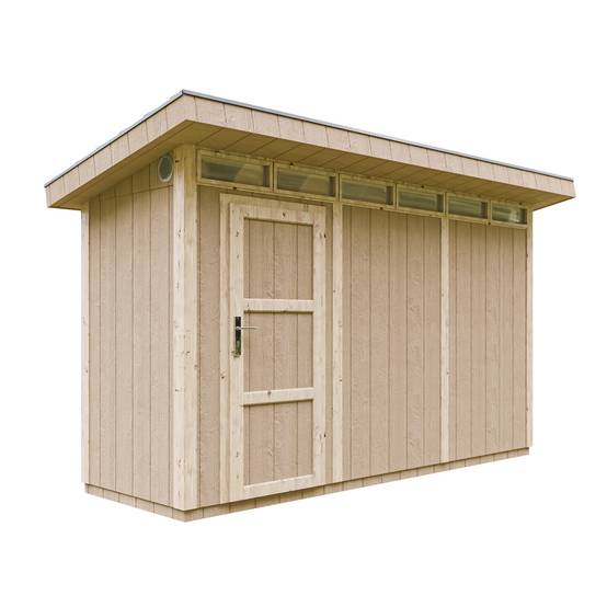 Timbela - Abri de Jardin Qualité Premium 4m² / L161xL412cm - Kit tout compris avec sol, tuiles bitumineuses, set de peinture - Timbela M902-CAVERN STEEL - Image 3