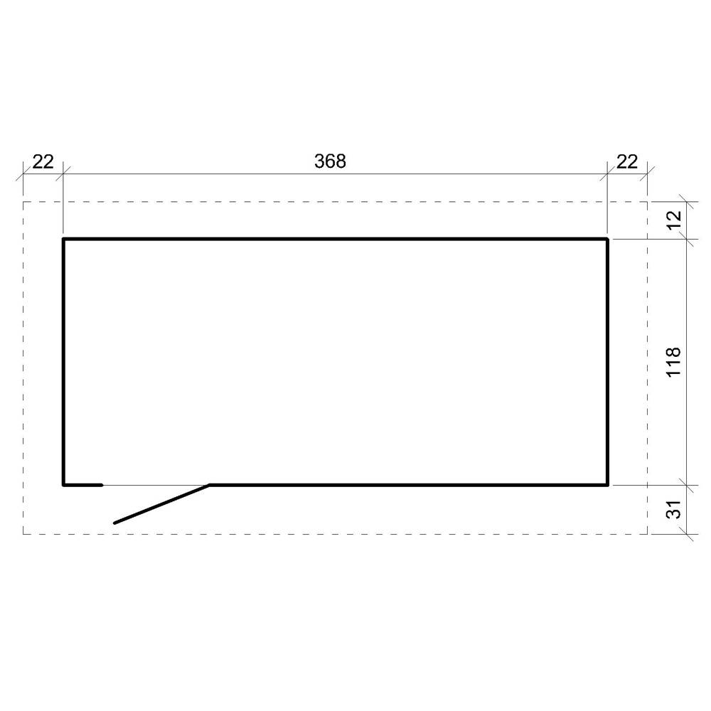 Timbela - Abri de Jardin Qualité Premium 4m² / L161xL412cm - Kit tout compris avec sol, tuiles bitumineuses, set de peinture - Timbela M902-CAVERN STEEL - Image 7