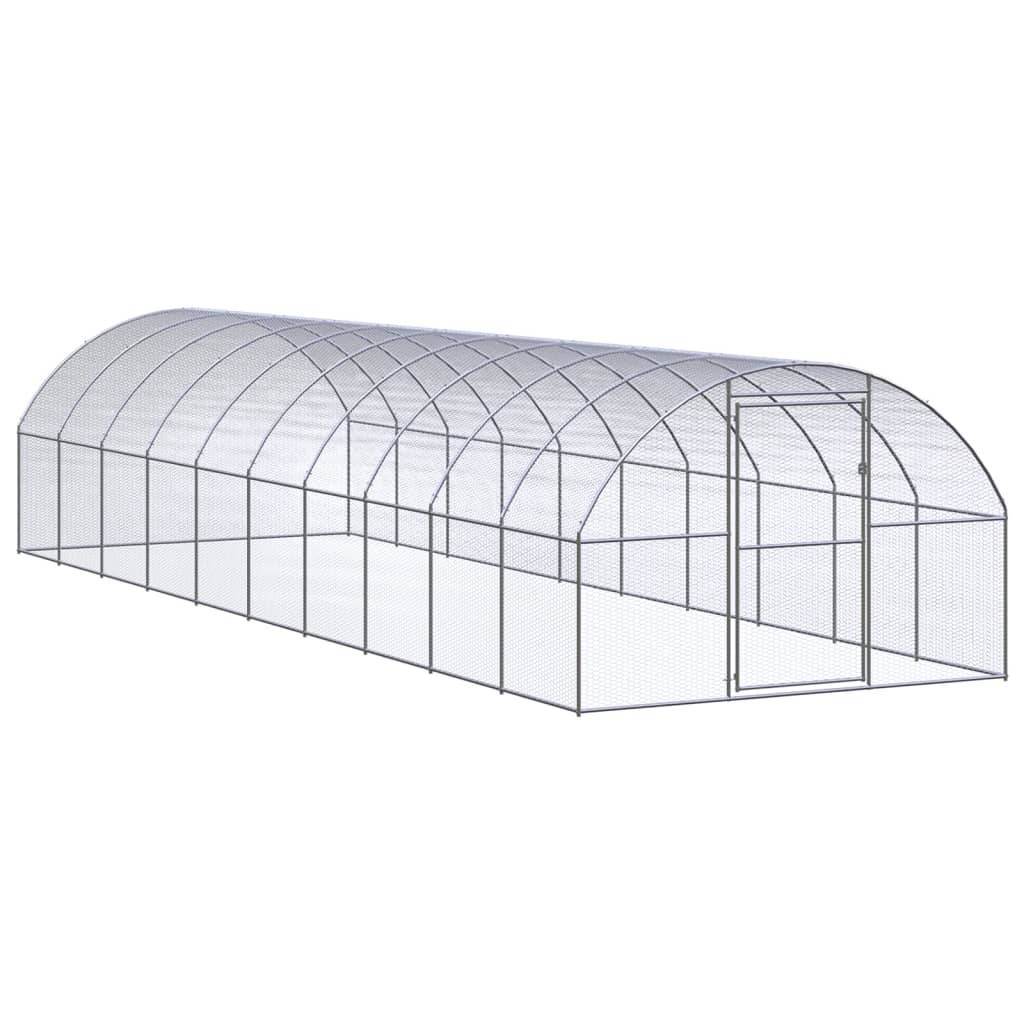 Poulailler extérieur Acier galvanisé Volière grillagée pour jardin 3x10x2 m – ComfortXL Outdoor Living - Image 1