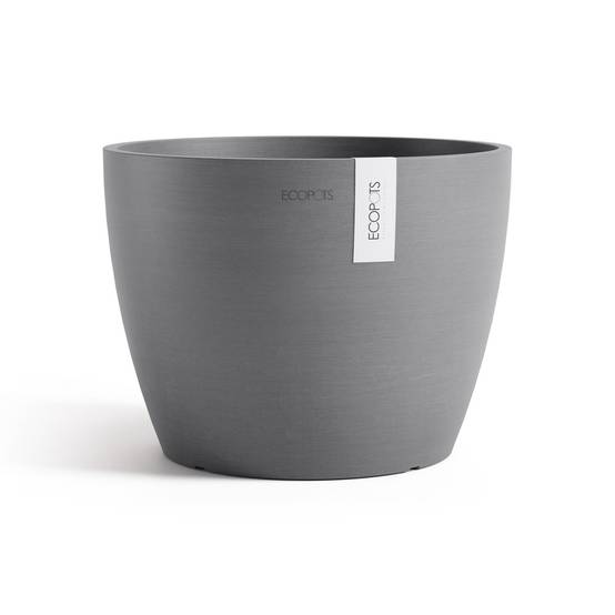 Ecopots - Pot Rond Stockholm 31 Gris - Ø 31 x H. 23,3 cm - 12,9 L ECOPOTS - Imagen 2