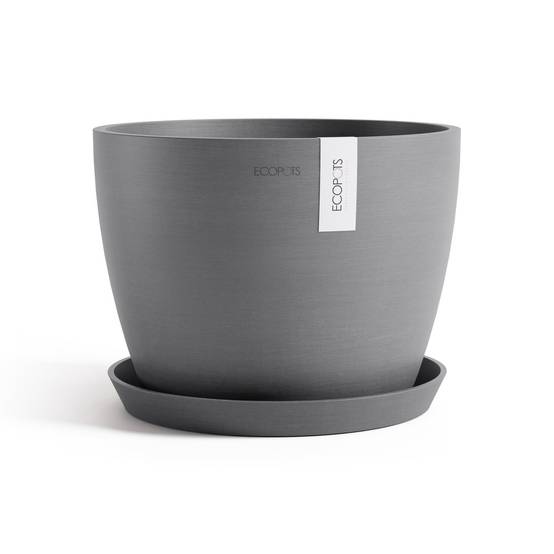 Ecopots - Pot Rond Stockholm 31 Gris - Ø 31 x H. 23,3 cm - 12,9 L ECOPOTS - Imagen 3