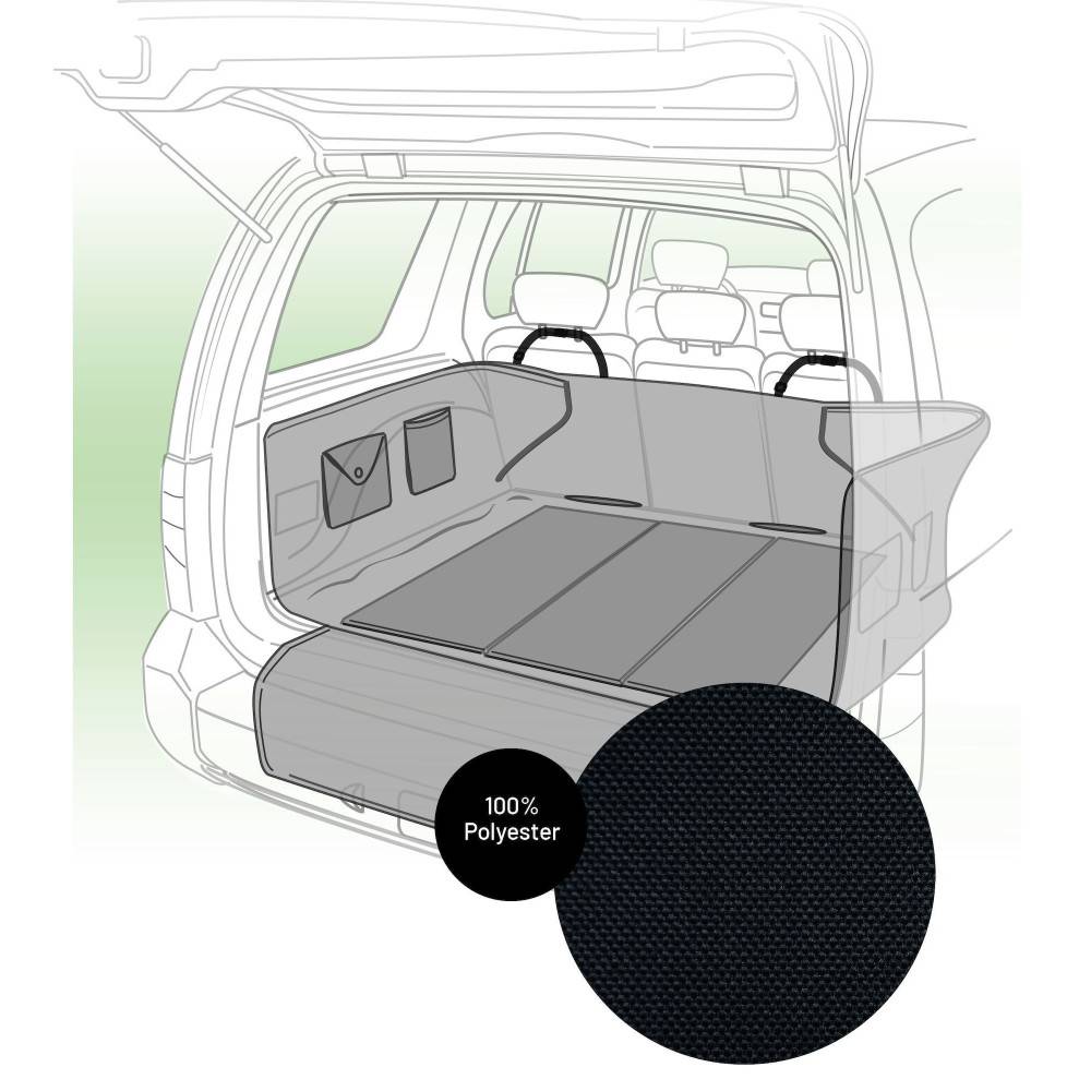 Protège coffre de voiture Aiko Noir pour chien - Image 1