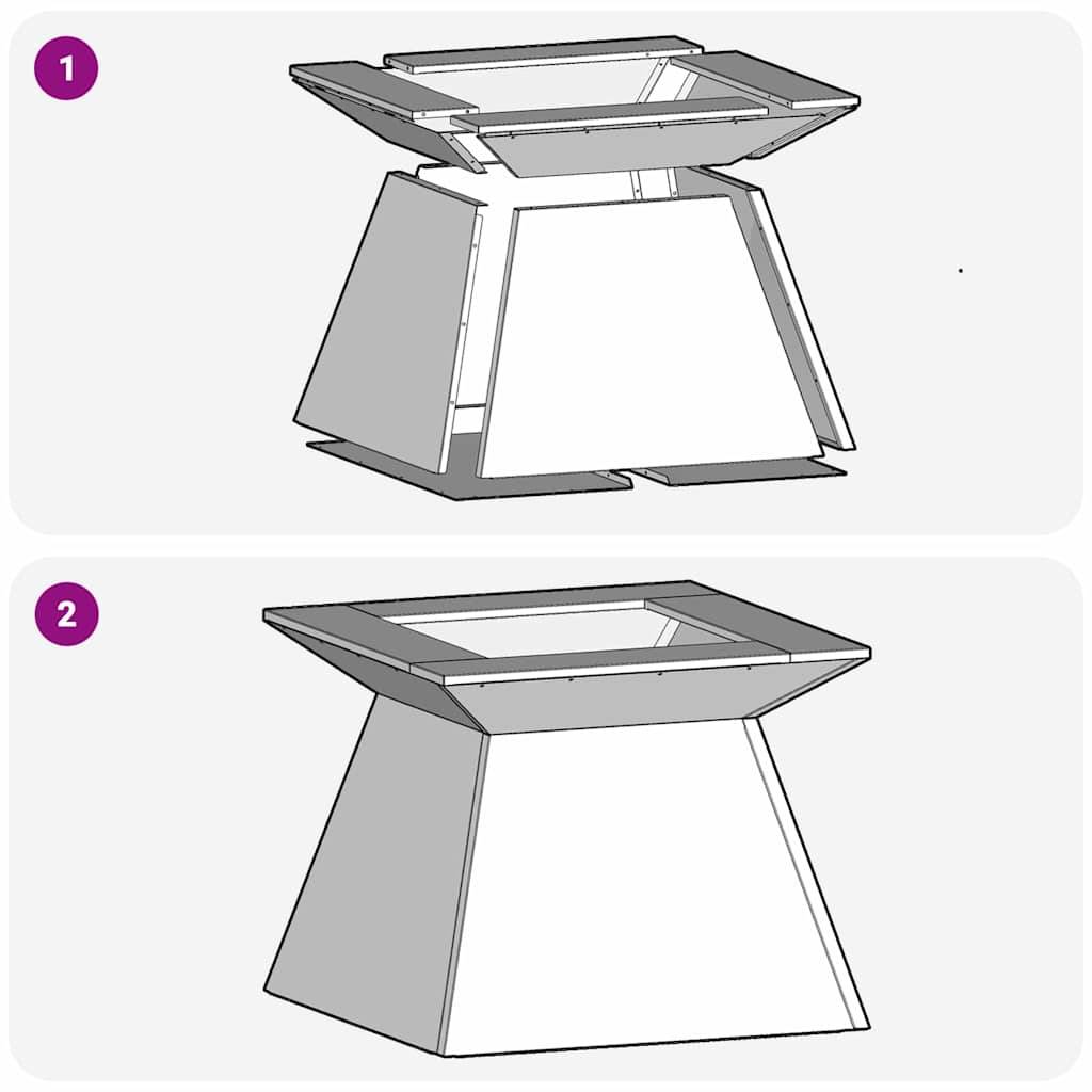 ComfortXL - Brasero Carré sur Pieds en Acier Foyer à Bois Moderne pour Jardin Terrasse Noir – ComfortXL Outdoor Living - Image 9