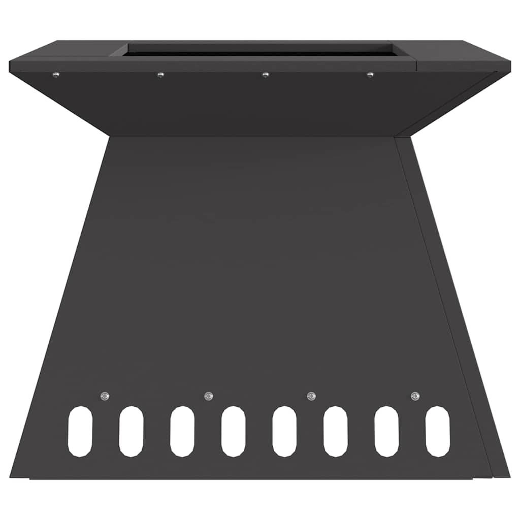 ComfortXL - Brasero Carré sur Pieds en Acier Foyer à Bois Moderne pour Jardin Terrasse Noir – ComfortXL Outdoor Living - Image 5