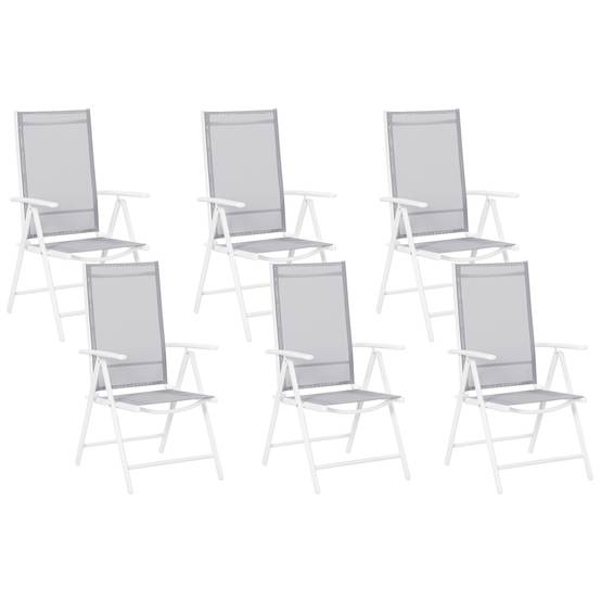 Chaise de jardin Aluminium Gris CATANIA - Beliani - Image 1