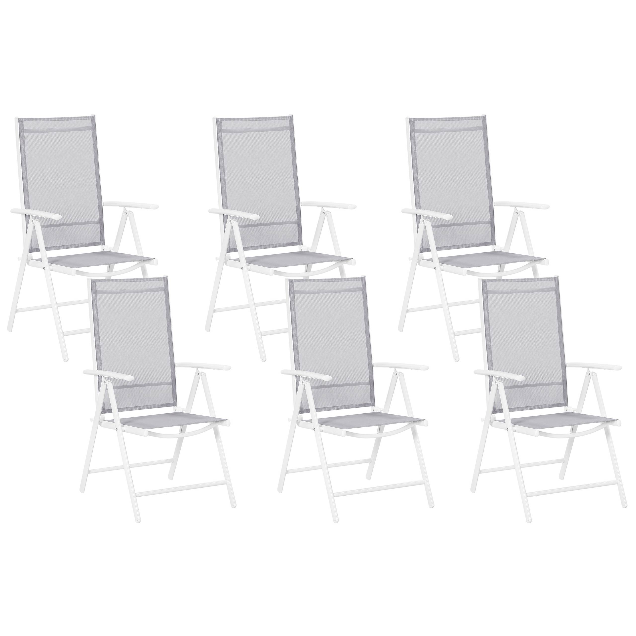 Chaise de jardin Aluminium Gris CATANIA - Beliani - Image 1