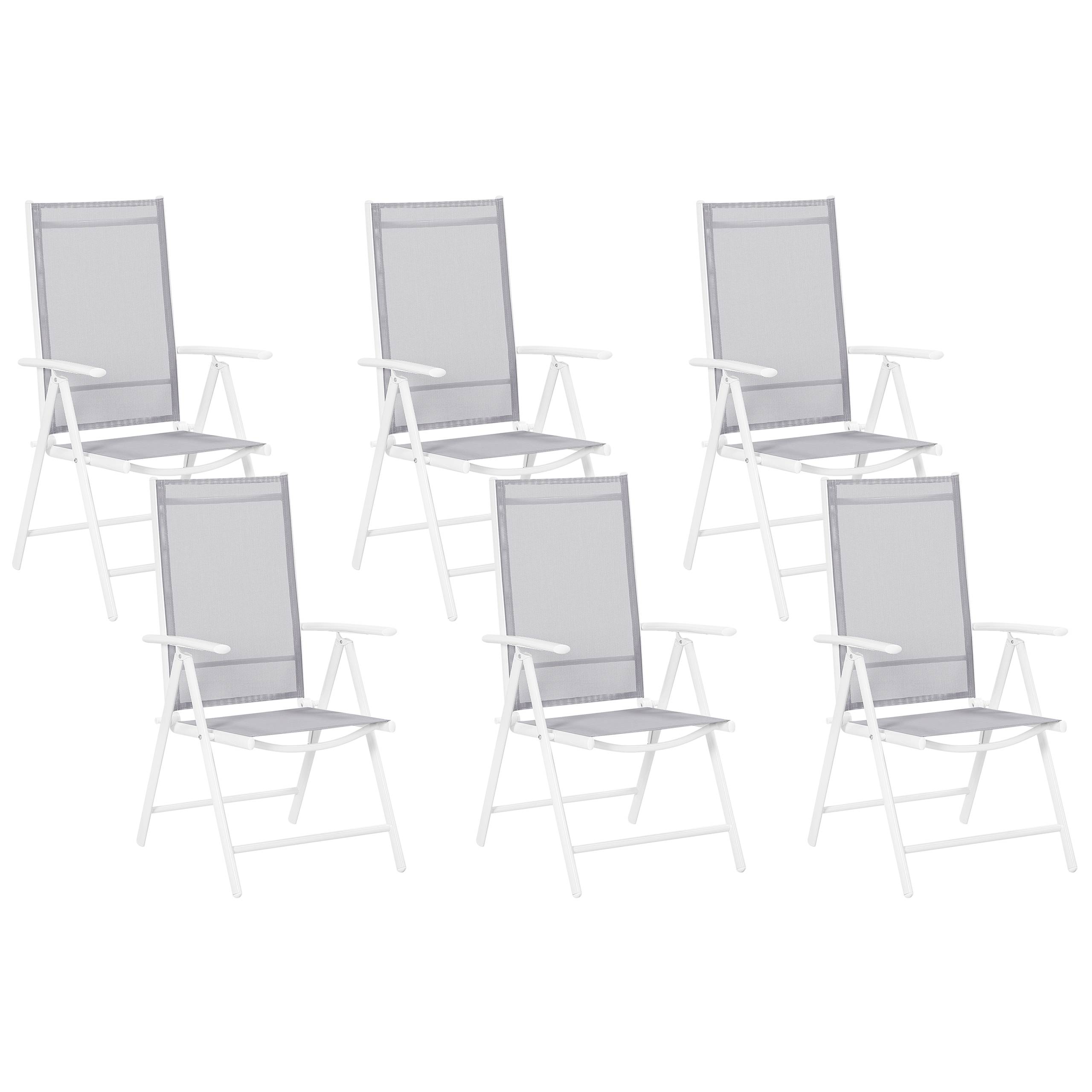 Beliani - Chaise de jardin Aluminium Gris CATANIA - 54x65x103- Beliani - Image 2